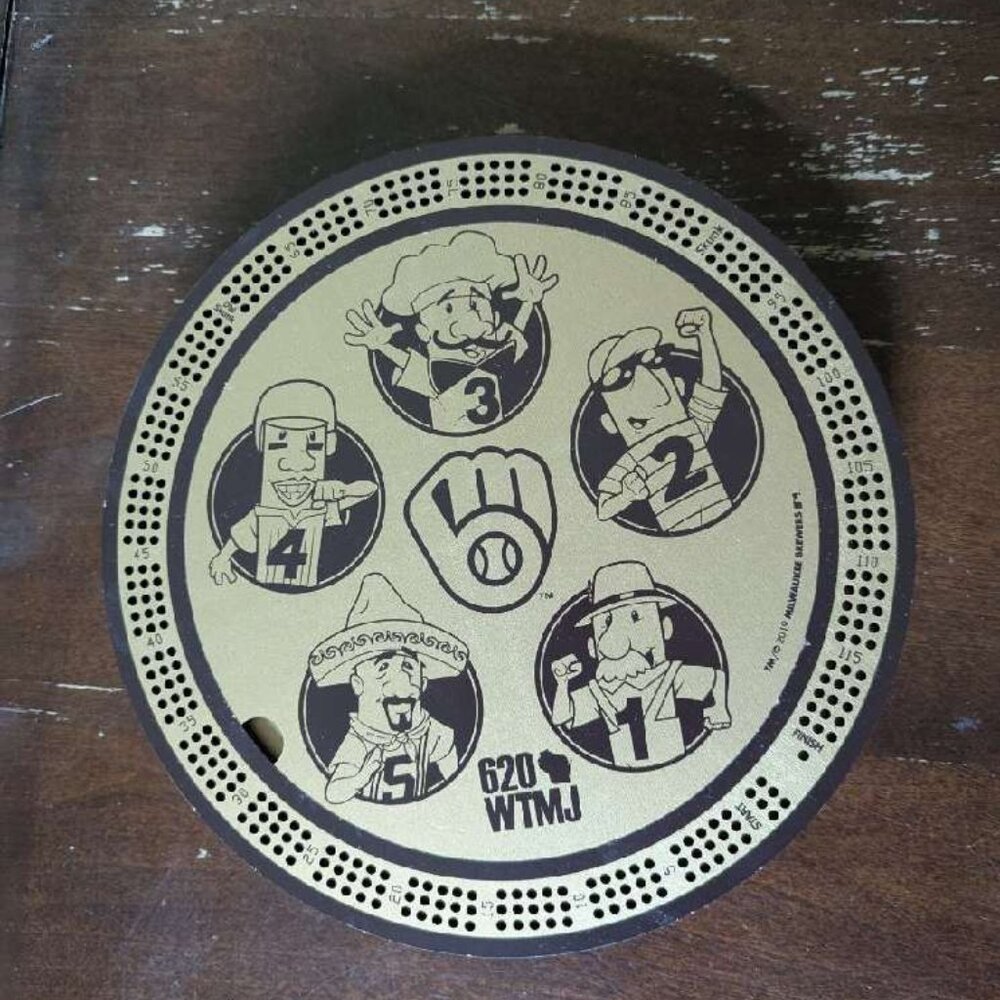 Milwaukee Brewers Cribbage Board
